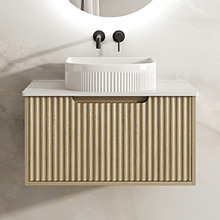 Colette 750mm Wall Hung Single Vanity with Stone Countertop
